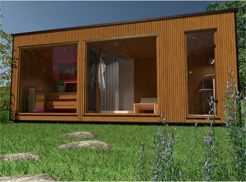 Moderne außensauna - moderne,