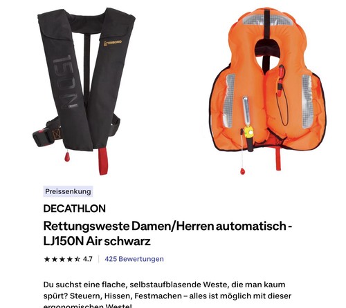 Rettungsweste schwimmweste - rettungsweste,