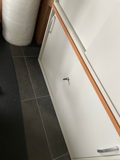 Schiebetürenschrank Büroschrank Containerschrank Weiß, 120x48x71 cm