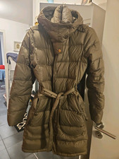 Burberry Brit Parka Mantel Damen Daunen Gr 42 Grün Kakhi