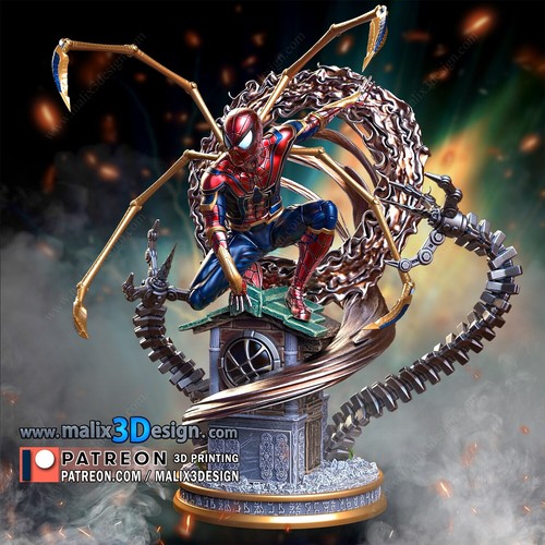 Printed resin spider - resin,