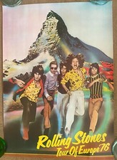 ORIGINAL  Rolling Stones Poster - 1976 European Tour - Excellent