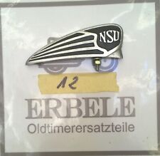 NSU Quickly Emblem, Schwarz , Wappenschild für Schutzblech. Länge ca. 85 mm&