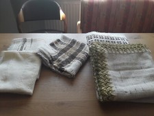 Konvolut Tischwäsche i. Leinenoptik 70er Retro/ unterschiedl. Maße, Farbe,