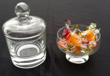 Glas Deckeldose Bonboniere