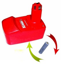  Akkureparatur Zellentausch für KRESS Akku  AB AP 15,6 V  mit 2,0 Ah NiMh