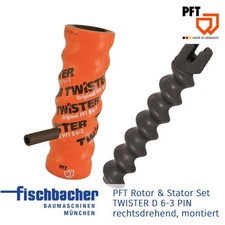 PFT Rotor/Stator Set - TWISTER D 6-3 PIN, rechtsdrehend, montiert