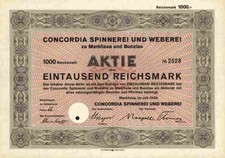 Concordia Spinnerei Weberei 1939 Marklissa Lesna Bunzlau Boleslawiec Lauban 1000