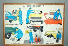 alte (Schul-) Schautafel/ Papp-Poster für Ausbildungsberufe der 1950er