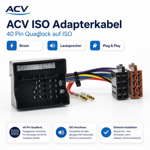 Acv iso adapterkabel passend - adapterkabel,