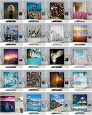 Duschvorhang Textil Badewannenvorhang 180x200cm inkl Ringe Anti Schimmel Design5