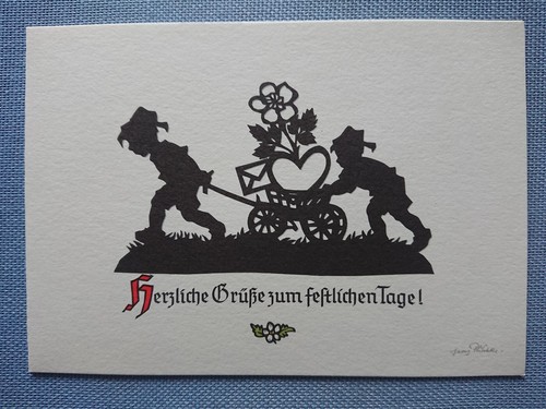 Alte ansichtskarte faltkarte - ansichtskarte,