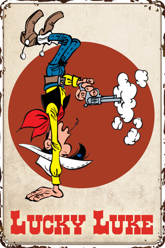 Lucky luke blechschild comic - blechschild,