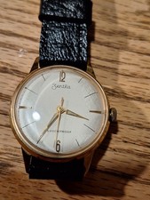 Schöne vergoldete Armbanduhr ZentRa Handaufzug