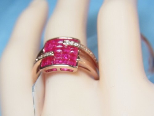 925er silber ring - m, rotem