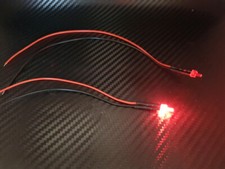 1x LED 2 mm ROT 4,8-12 Volt fertig verlötet Beleuchtung Auto Flugzeug Boot Heli