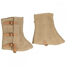 Original Ital. Gamaschen khaki Canvas Nässeschutz Outdoor Regen Stulpen Wandern