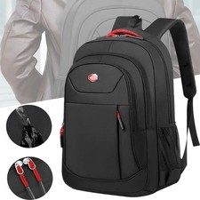 Herren Rucksack Wasserdicht Sport Arbeit Freizeit Schulrucksack Tasche Schwarz