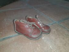 Alte antike Kinderschuhe Kinder Schuhe Leder vintage 20er 30er Jahre rotbraun
