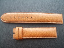 CHRONOSWISS UHREN LEDERBAND - UNGETRAGEN - 18mm- BRAUN + WEIßER ZIERNAHT