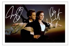 LEONARDO DI CAPRIO & KATE WINSLET signed Autogramm FOTO Geschenk Druck TITANIC