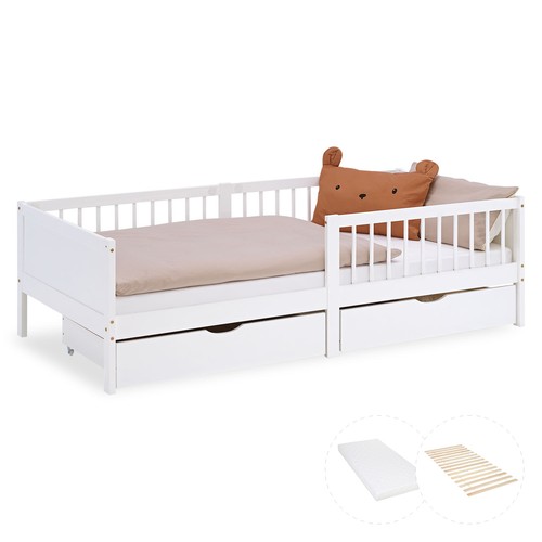Kinderbett 90x200 bett weiß - kinderbett,
