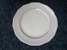 Eschenbach Kuchenteller "La Reine" ,Weiß / Rosa , 19cm,1x Gebraucht,sehr gut