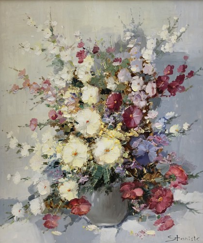 ölgemälde stillleben blumen - Ölgemälde,