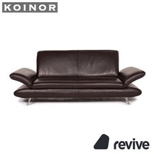 Koinor Rossini Leder Sofa Braun Dunkelbraun Zweisitzer manuelle Funktion Couch