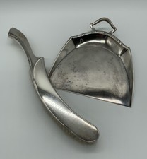 WMF Art Deco Kreuzband? Tisch- Kehrset Handschaufel und Kehrbesen versilbert