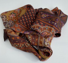 Oscar de la Renta Schal Damen Tuch Schal Loop Seide Braun 135 x 29 cm