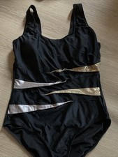 Badeanzug Gr.48 Schwarz Gold Silber inkl. Versand 