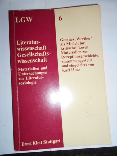 Hotz goethes werther - hotz,