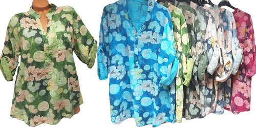 Damen bluse tunika - bluse, longbluse