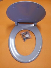 Pagette Exklusiv Luxus WC Sitz manhatten-grau  Edelstahl