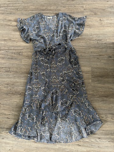 Wickelkleid gemustert kurzarm
