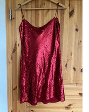 Minikleid Partykleid Zara rot Glitzer Zara s