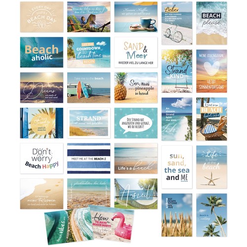 Strand postkarten mit - 30,