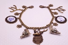 B009 Herren Charivari bronze Trachtenschmuck  Lederhose Geweih Edelweiss Hirsch 