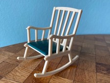 Stuhl Schaukelstuhl blau 60er