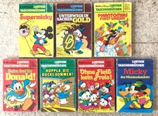 7 x LUSTIGE TASCHENBÜCHER - Micky Maus, Donald Duck, Phantomias - Comic Sammlung