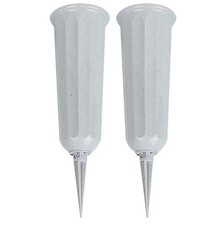 2 x Grabvase mit Erdspieß