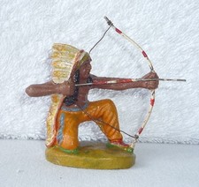 Elastolin Masse Lineol : Indianer kniend mit Bogen von TIPPLE TOPPLE
