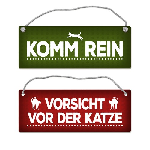 Vorsicht vor der katze - vorsicht,