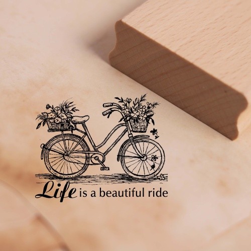Motivstempel fahrrad mit - fahrrad,