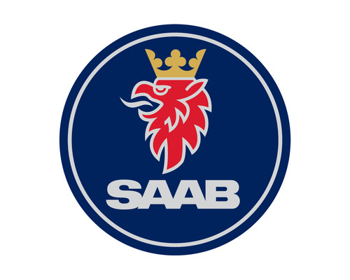 Saab emaille metall - saab,