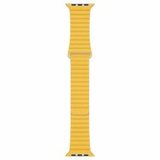 Original Apple Watch Loop Armband Lederarmband Meyer Yellow Gelb M L 44/45mm OVP