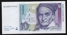 10 Deutsche Mark Schein 1. Oktober 1993 - fast kassenfrisch