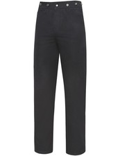 DILLON Westernhose Herren Schwarz – Klassischer Cowboy Look hoher Bund & Knöpfen