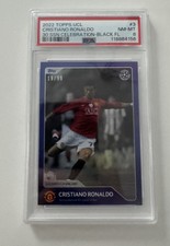 Topps UCL 30 Seasons Cristiano Ronaldo Sensational 40-yard strike /99 PSA 8 ManU